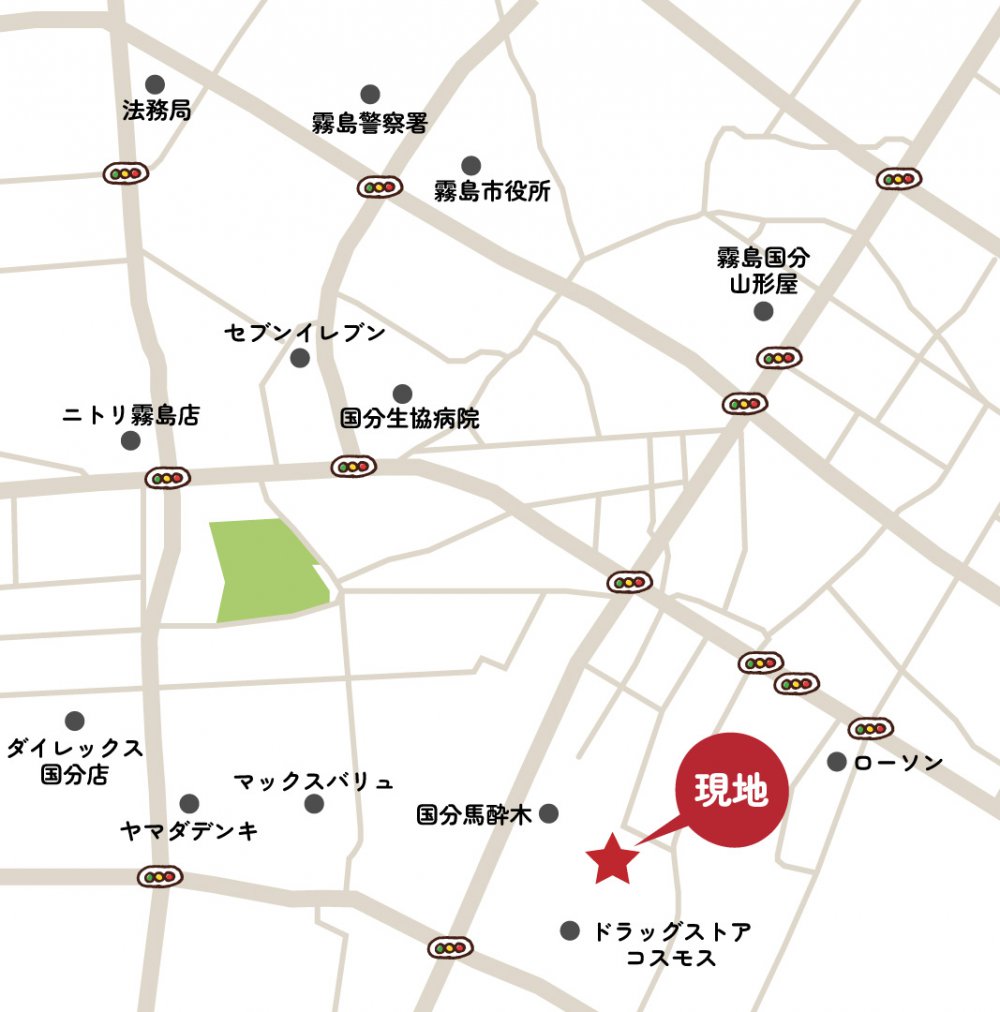 建築地地図（霧島市国分中央5丁目）