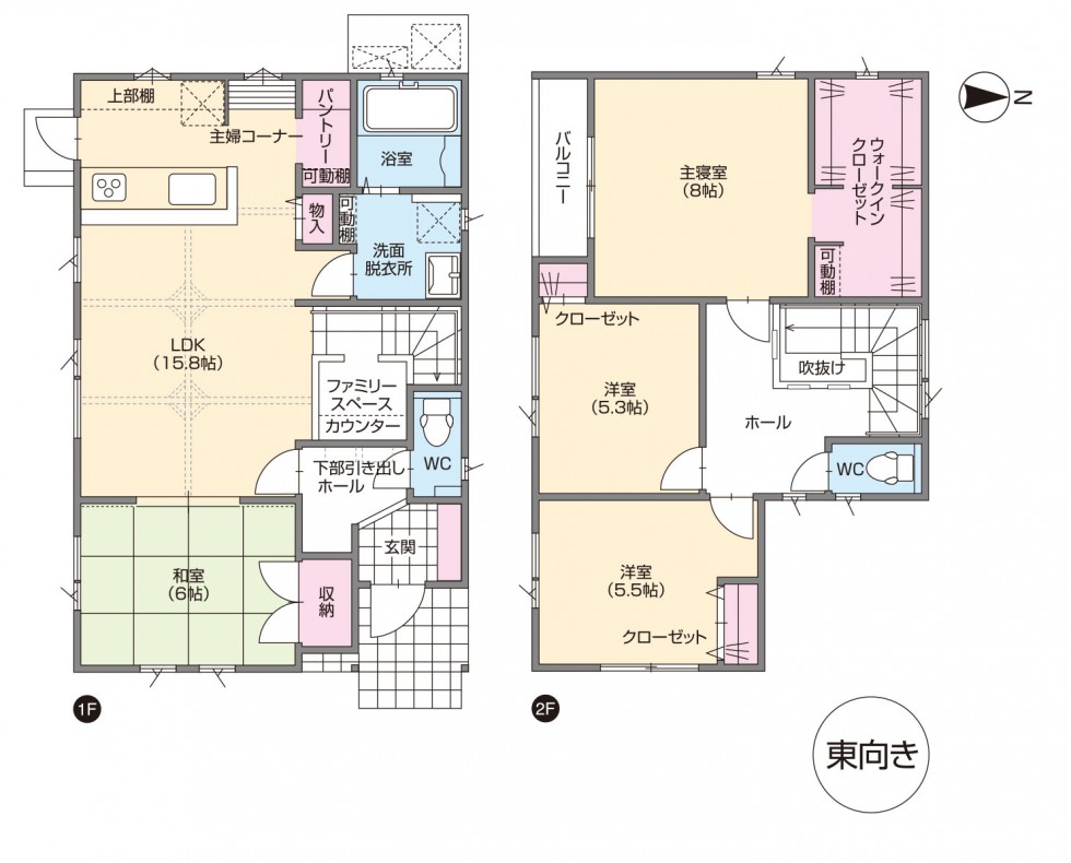 34坪 東向きプラン