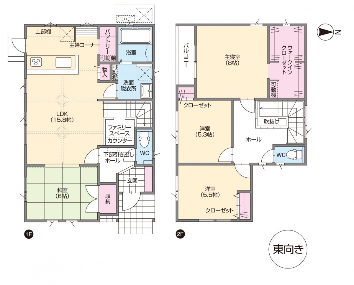 34坪 東向きプラン